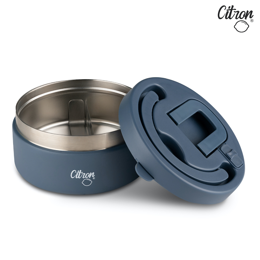 官方直營【Citron】三層食品保溫罐(大)_霧靄藍, , large