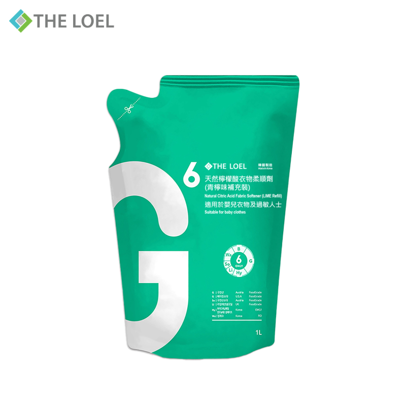 〔得來亞〕THE LOEL 天然檸檬酸衣物柔順劑 (青檸味補充裝)1000ml  (1入 / 2入) / 護衣柔軟精 / 嬰兒、皮膚敏感等均適用 / 韓國製造, , large