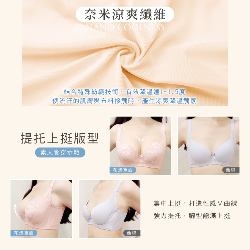 【可蘭霓Clany】花漾黛西涼感軟杯絲棉集中包覆 B-F內衣 初暮黃 6969-71, , large