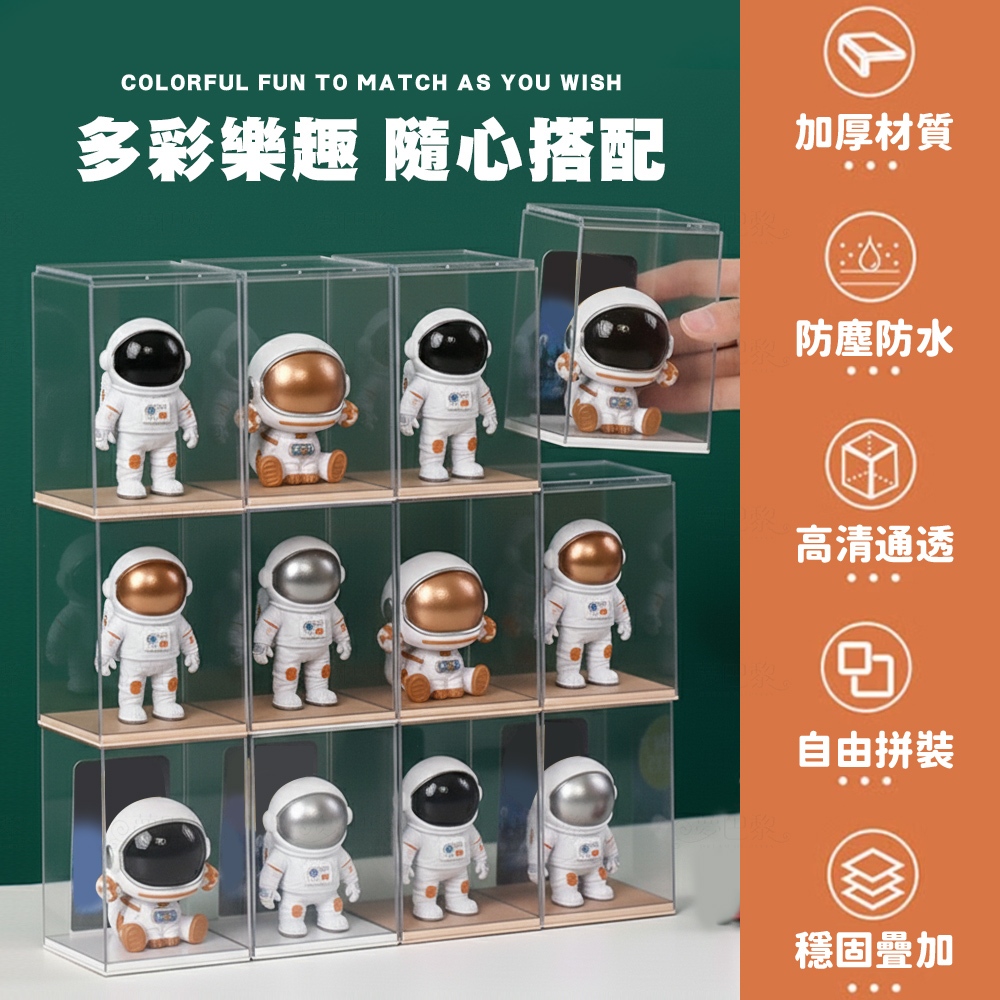 [夢巴黎] 公仔展示盒 公仔收納盒 壓克力收納盒 透明收納盒 防塵展示盒 盲盒收納 公仔收納 不倒膠 展示盒 收納盒 盲盒, , large