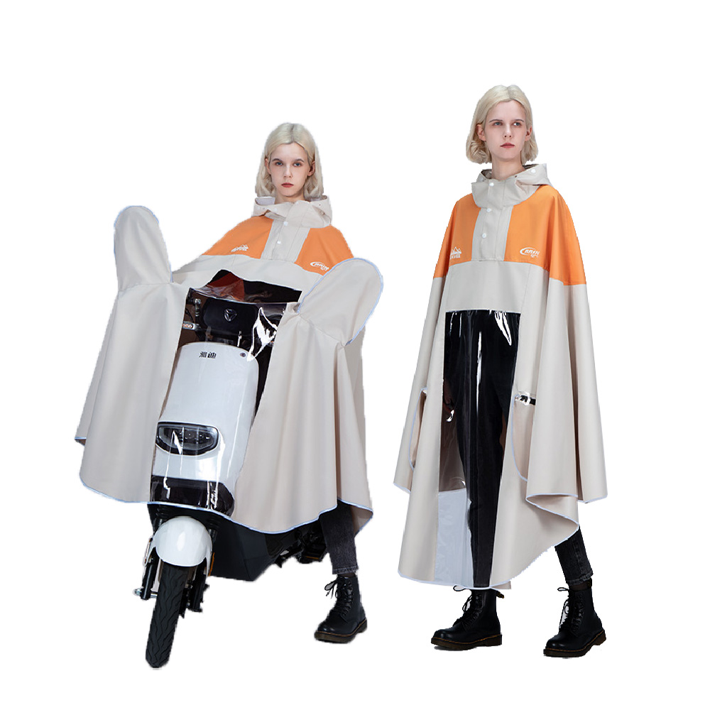 都市時尚一件式斗篷雨衣, , large