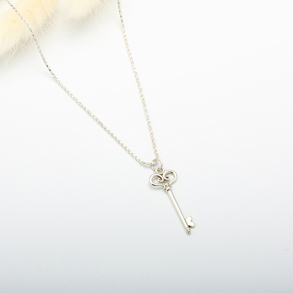 【Angel & Me】Heart key s925 sterling silver necklace Valentine Day gift, , large