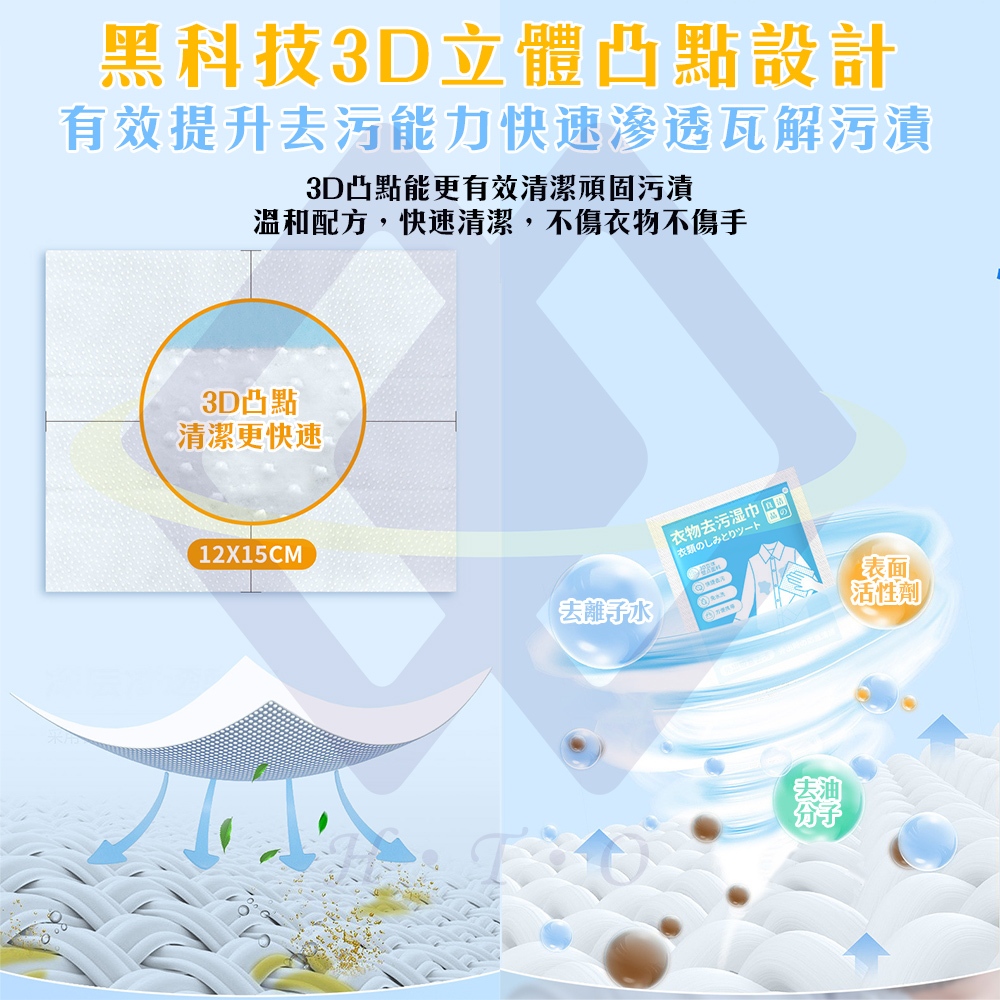 Stain Remover Wipes for Clothes - 12 Individually Wrapped Sheets/Box, , large