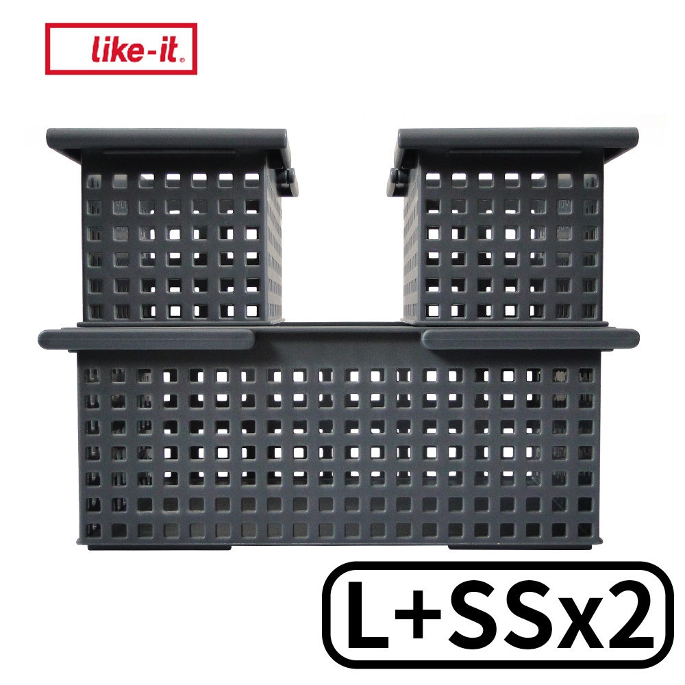 【this-this】日本Like-it｜簡約收納手提籃三入組(SS*2+L)