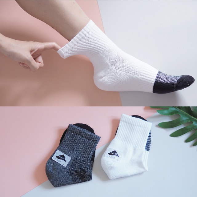 [Kaimei Cotton Industry] 2 pairs of random excellent MIT made in Taiwan brand new second generation nano silver ion air cushion deodorant sports socks, , large