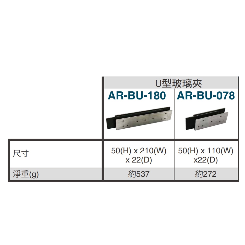 昌運監視器 SOYAL AR-BU-180 AR-BU-078 陽極鎖U型玻璃夾 適用1207-A-29/36, , large