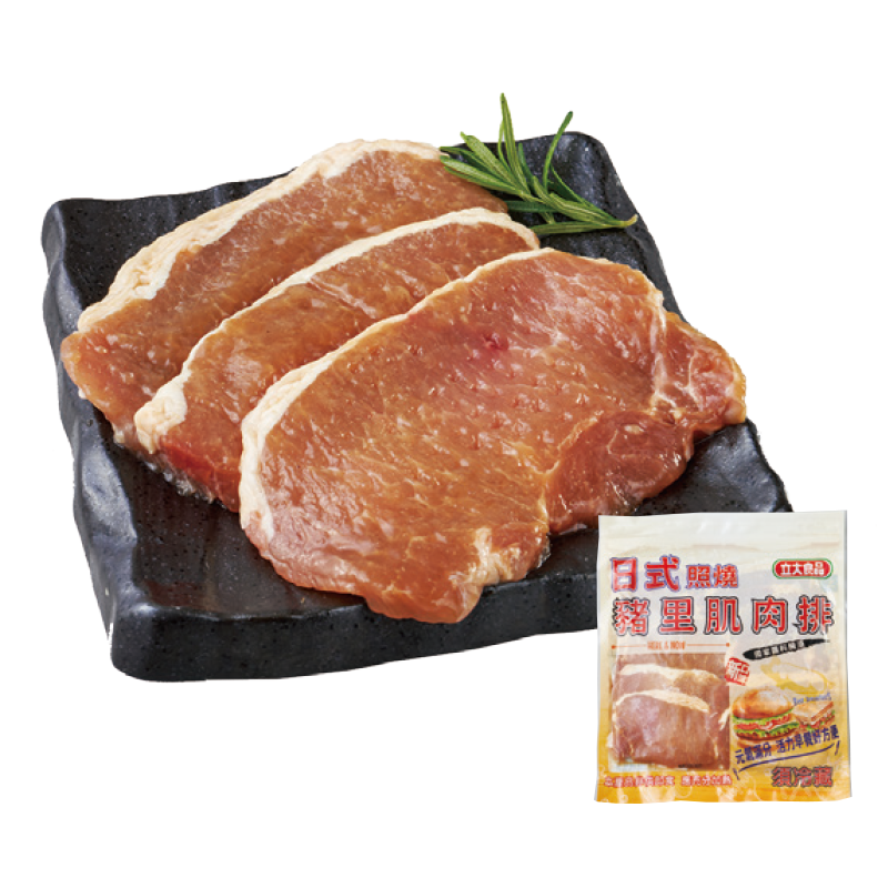 立大食品冷藏台灣豬日式照燒里肌肉排600g, , large