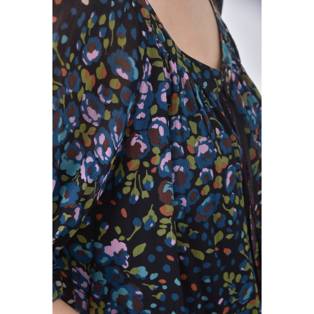 (M) joan綁帶藍色短袖上衣二手衣, , large