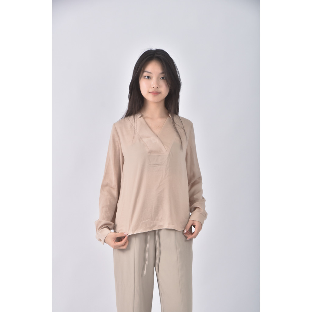 (M) kodzV領黃色長袖上衣二手衣, , large