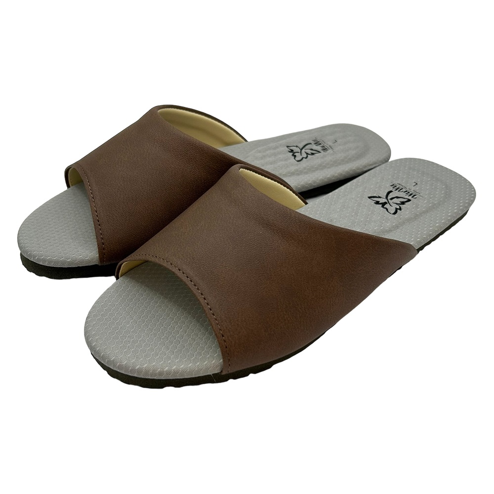 仁川石墨烯皮拖鞋-咖L/XL