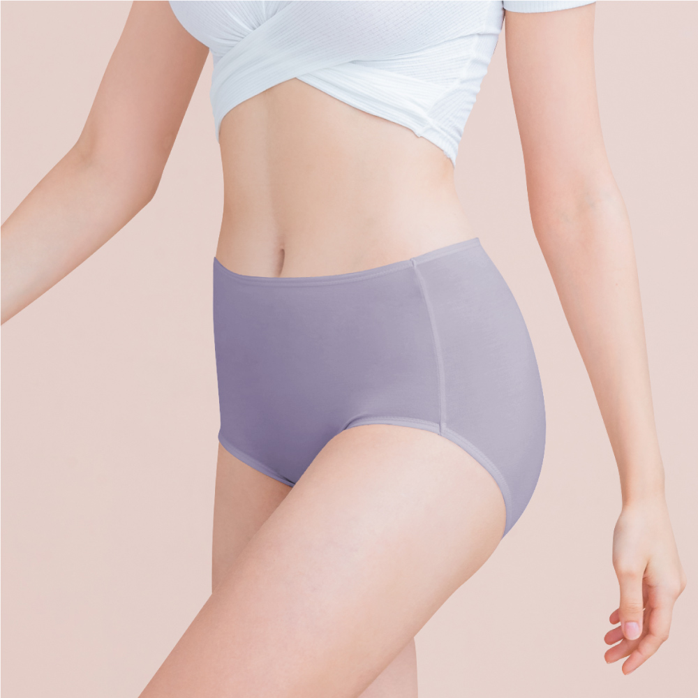 【Clany可蘭霓】美膚保養絲蛋白高腰XL-Q(2XL)內褲 玉露紫 2189-92, , large