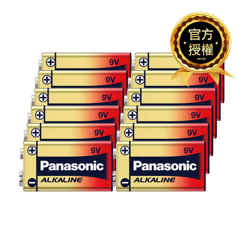 [寶旺旺] 國際牌Panasonic ALKALINE鹼性電池9V電池 12入 吊卡盒裝(大電流電池/公司貨), , large