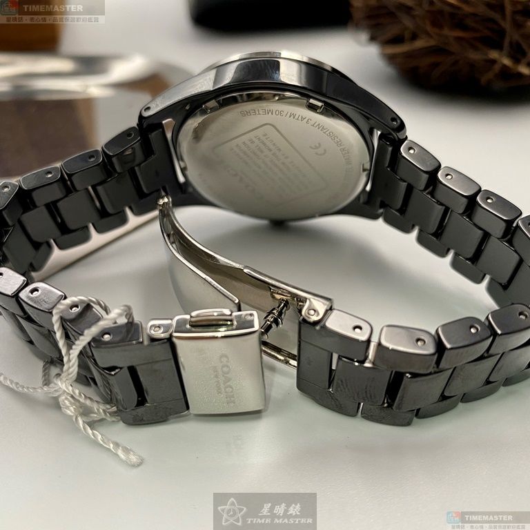 [星晴錶業]COACH手錶,36mm,CH00103黑色錶面黑錶殼深黑色陶瓷錶帶款, , large
