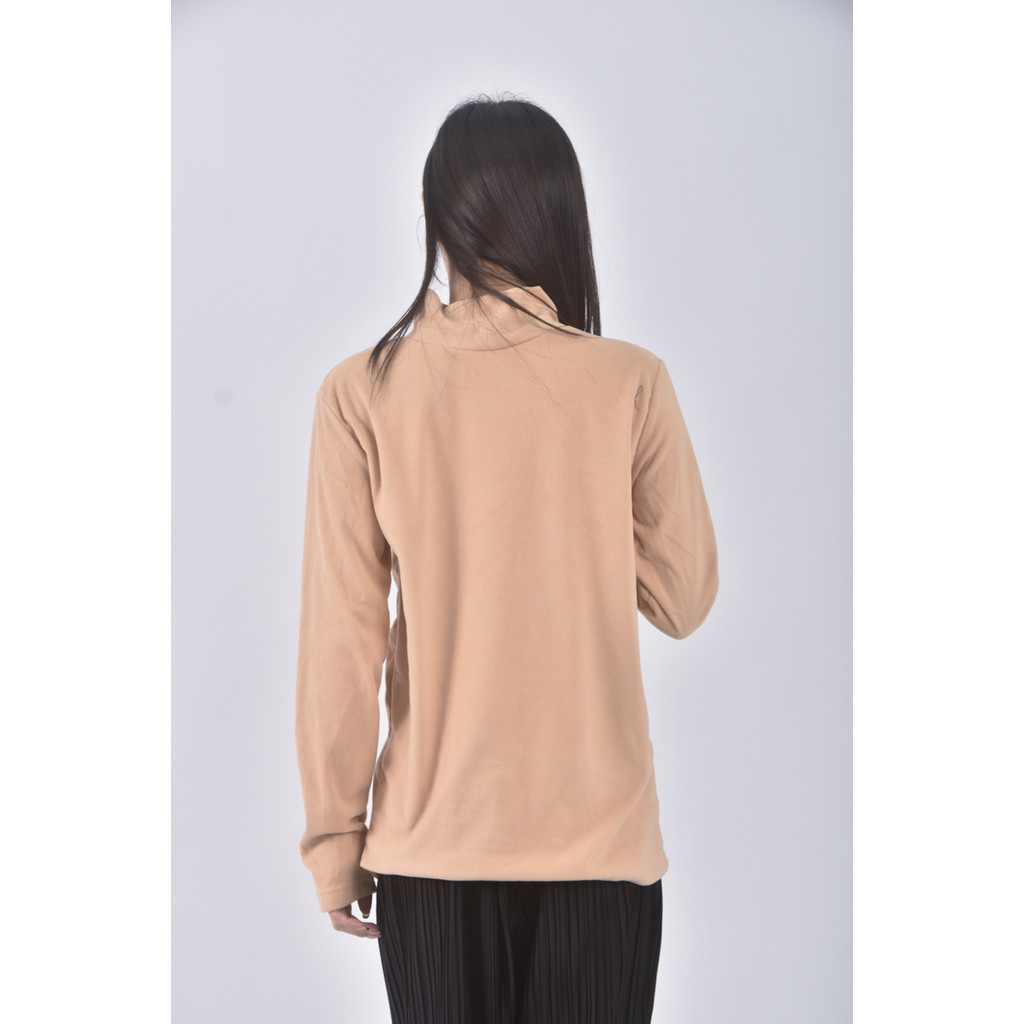 (S) 高領杏色長袖上衣二手衣, , large