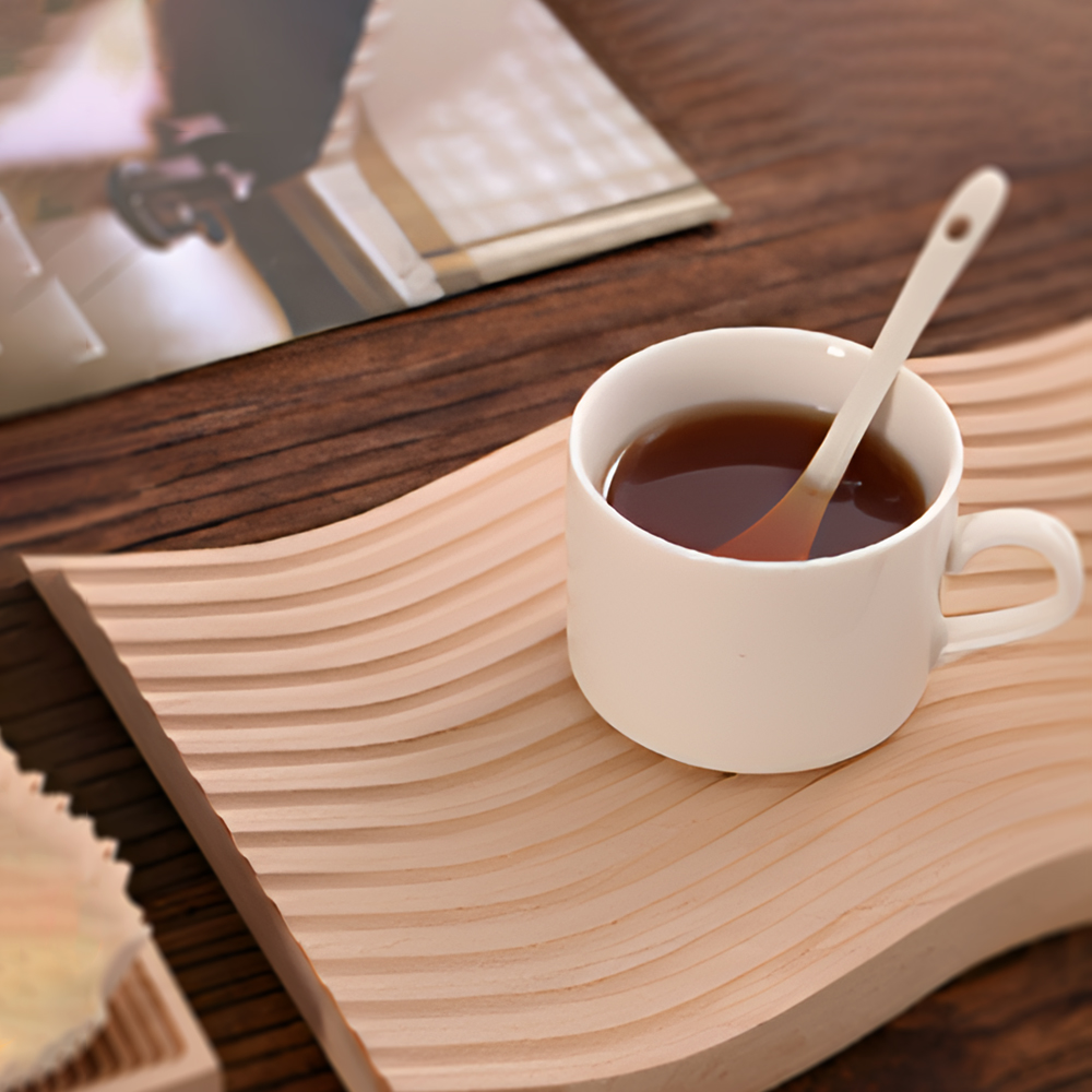 【上手家居】水波紋實木托盤-原木色(木托盤/甜點盤/擺盤/木質托盤/食物托盤/麵包托盤/置物托盤), , large