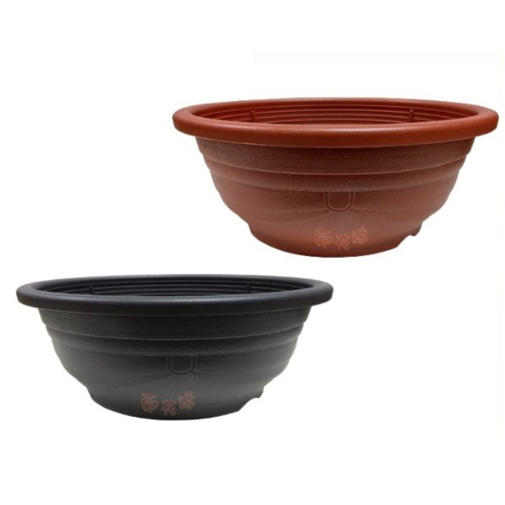 European Shallow Planter without Drainage Hole (Dark Brown) - 8 inch, , large