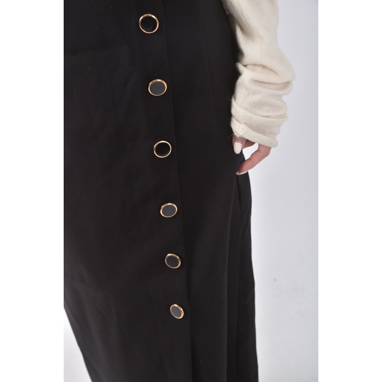 (M) clawsome韓牌質感黑色長裙二手衣, , large