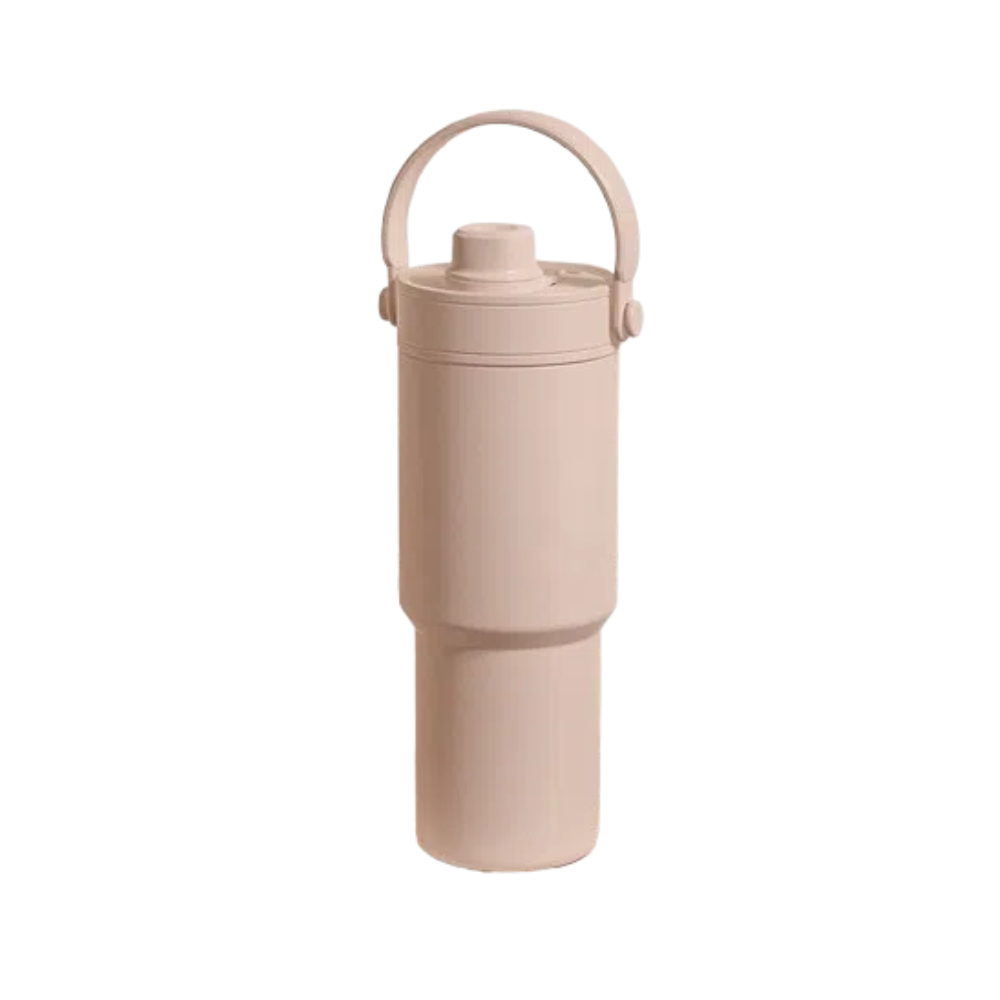 【A&R】316不鏽鋼陶瓷款保溫保冷水杯附吸管 730ML - 珊瑚粉, , large