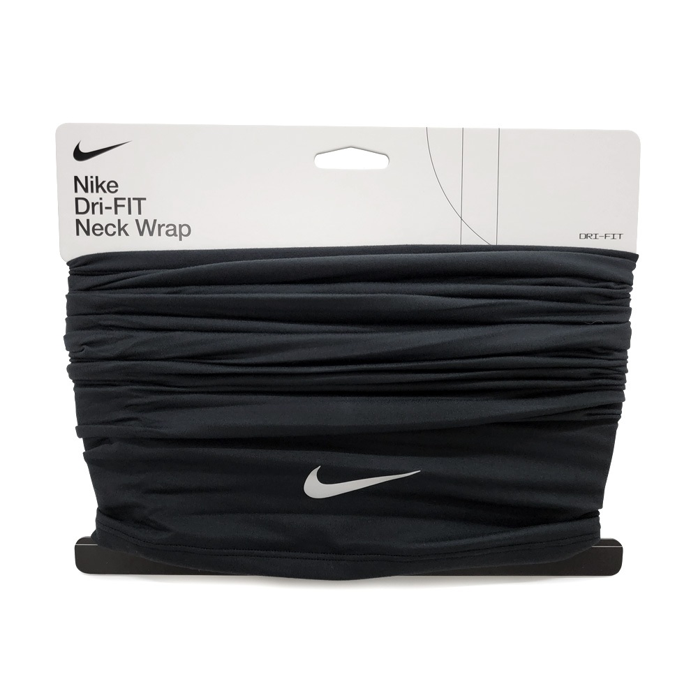 NIKE DRI-FIT 慢跑頸套 跑步 騎車 運動 簡約 素色 多功能 多穿搭 吸汗 乾爽 透氣 彈性 柔軟 舒適 黑, , large