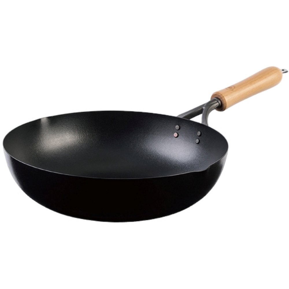 煌-凹凸岩紋炒菜鐵鍋, , large