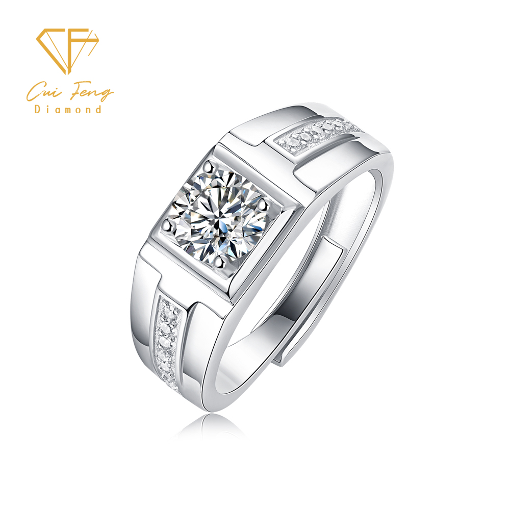 【CF鑽飾】戒指《1克拉男女對戒 奢華F》莫桑鑽 純銀 鑽戒, , large