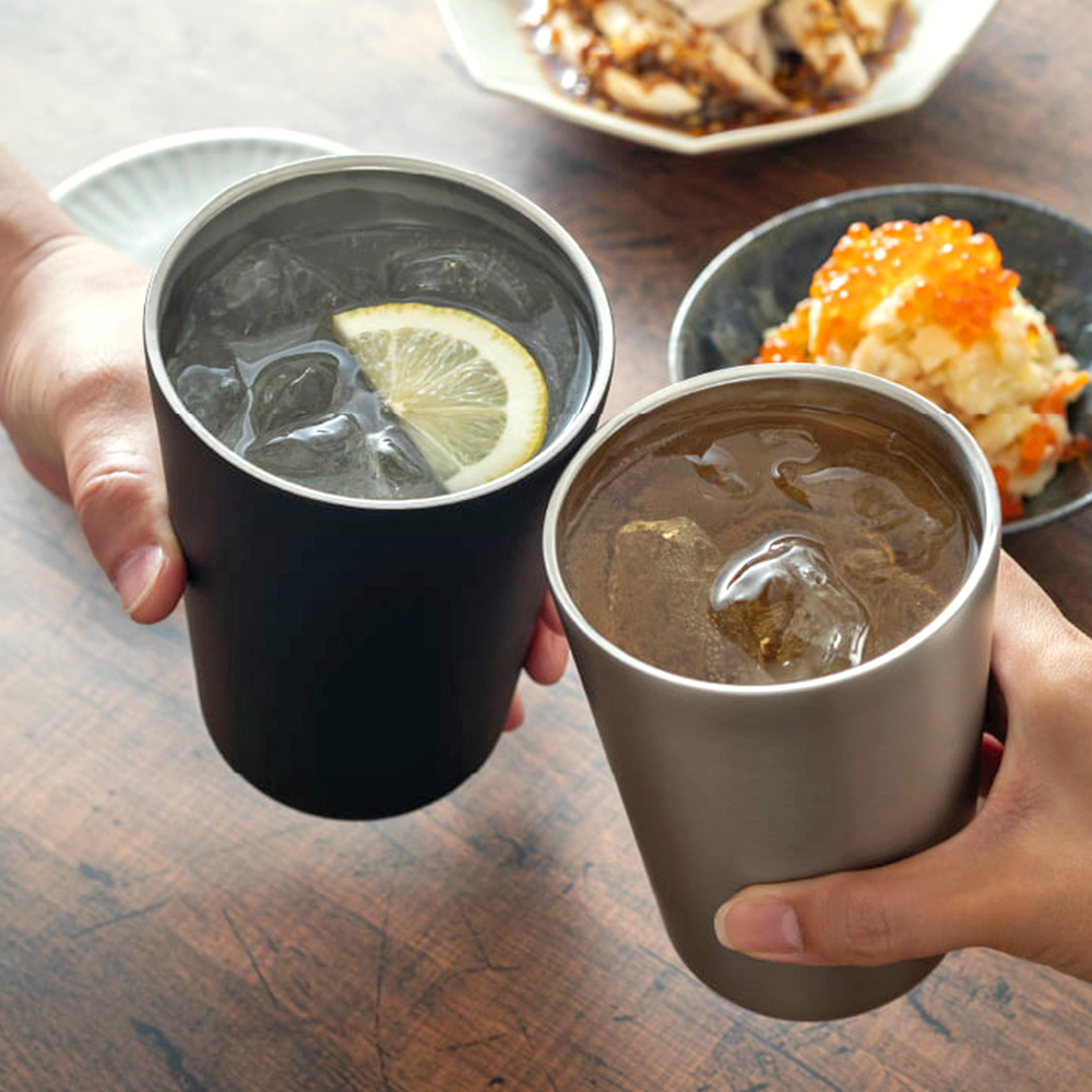 【日本孔雀Peacock】不鏽鋼真空斷熱 鋼杯 氣泡飲 居酒屋 保冷保溫 燒酎酒杯 雞尾酒杯 500ML-原剛色, , large