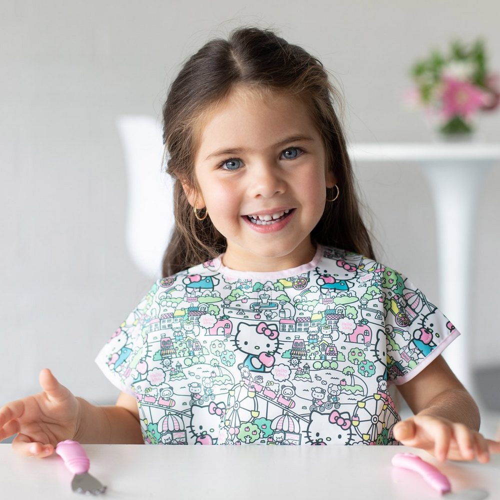 Bumkins 防水短袖圍兜兜-Hello Kitty, , large