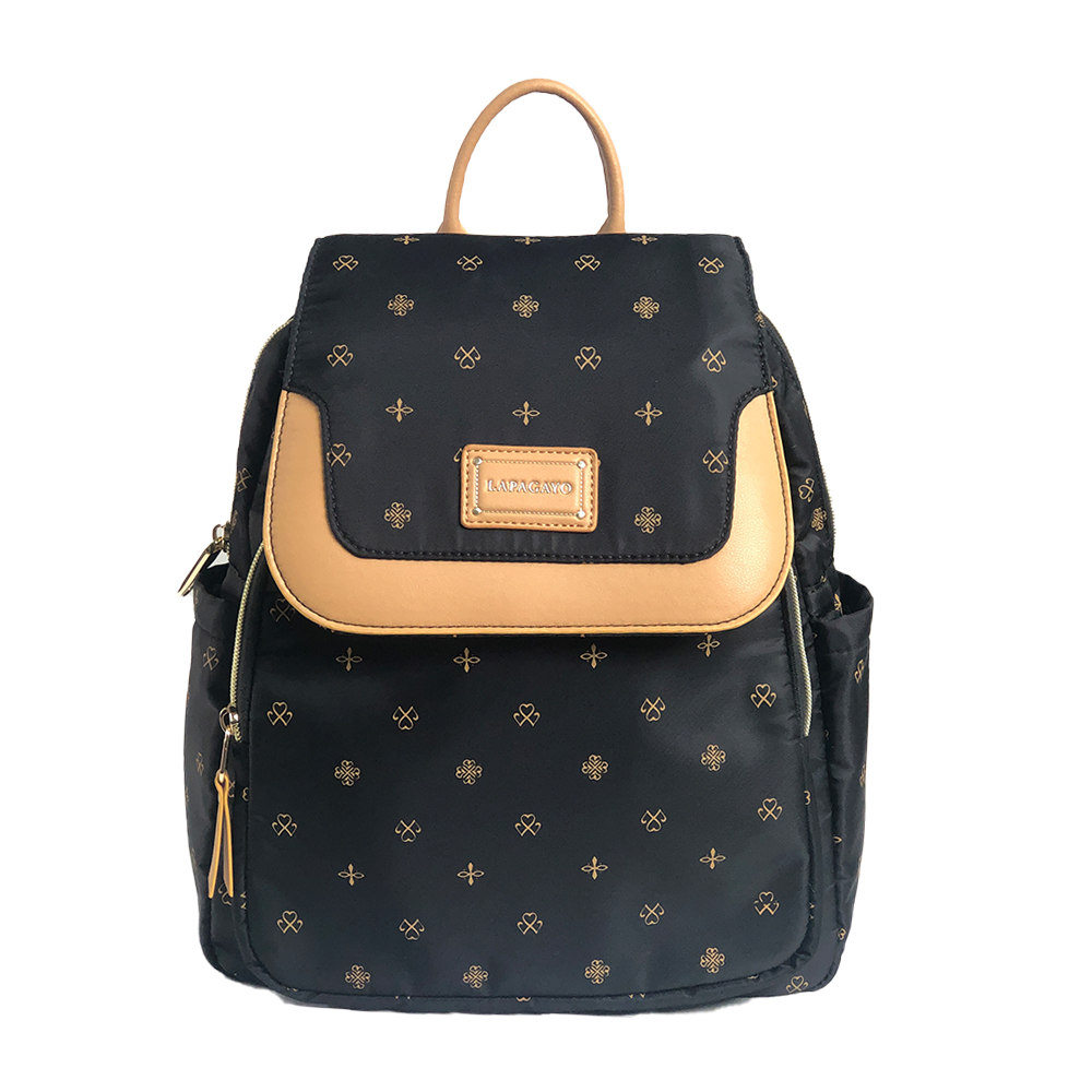 【lapagayo】歐洲皇家圖騰精品後背包/福利品/限量3個)PI-0409A-1-09黑色, , large