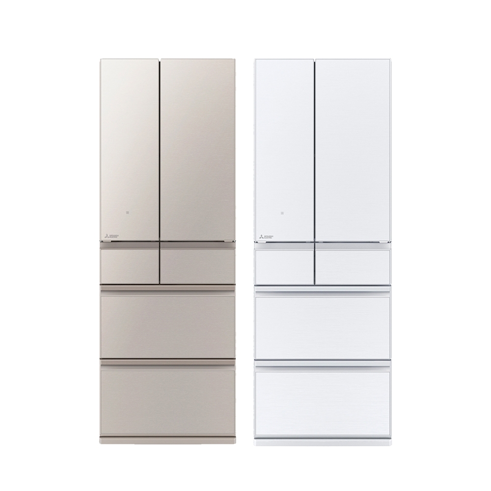 MITSUBISHI 543L 6-Door Glass Inverter Refrigerator MR-WZ54K (White/Beige), , large