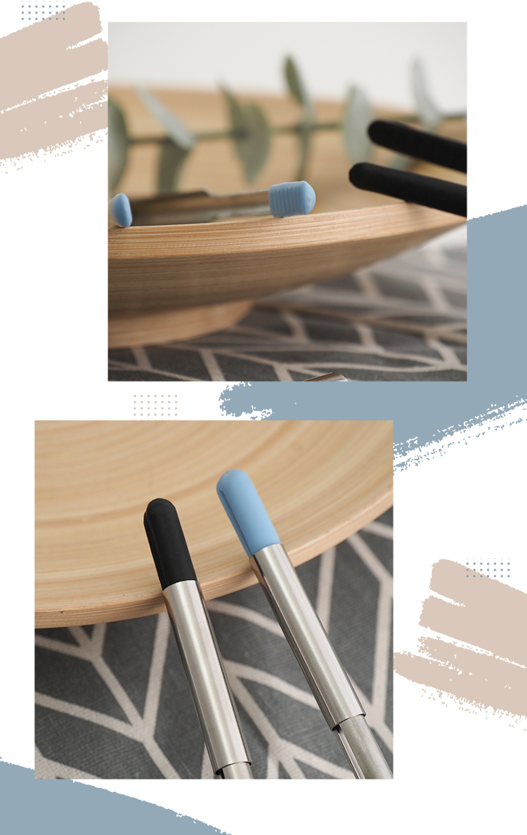 LINOX316不鏽鋼矽膠食物夾-21cm-藍色-6支, , large