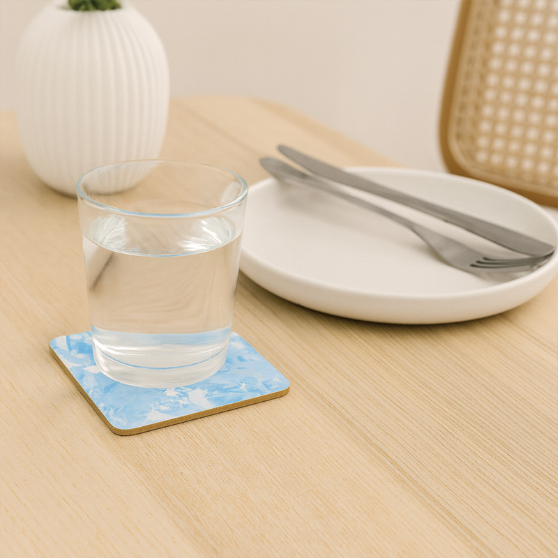 【怪獸】rubber anne 10秒頂吸 軟式珪藻土吸水杯墊 桐霧之語 (10x10cm) -冰川藍, , large