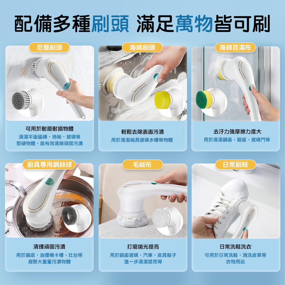 CEOMATE 5-in-1 Electric Cleaning Brush CME-CL1200, , large