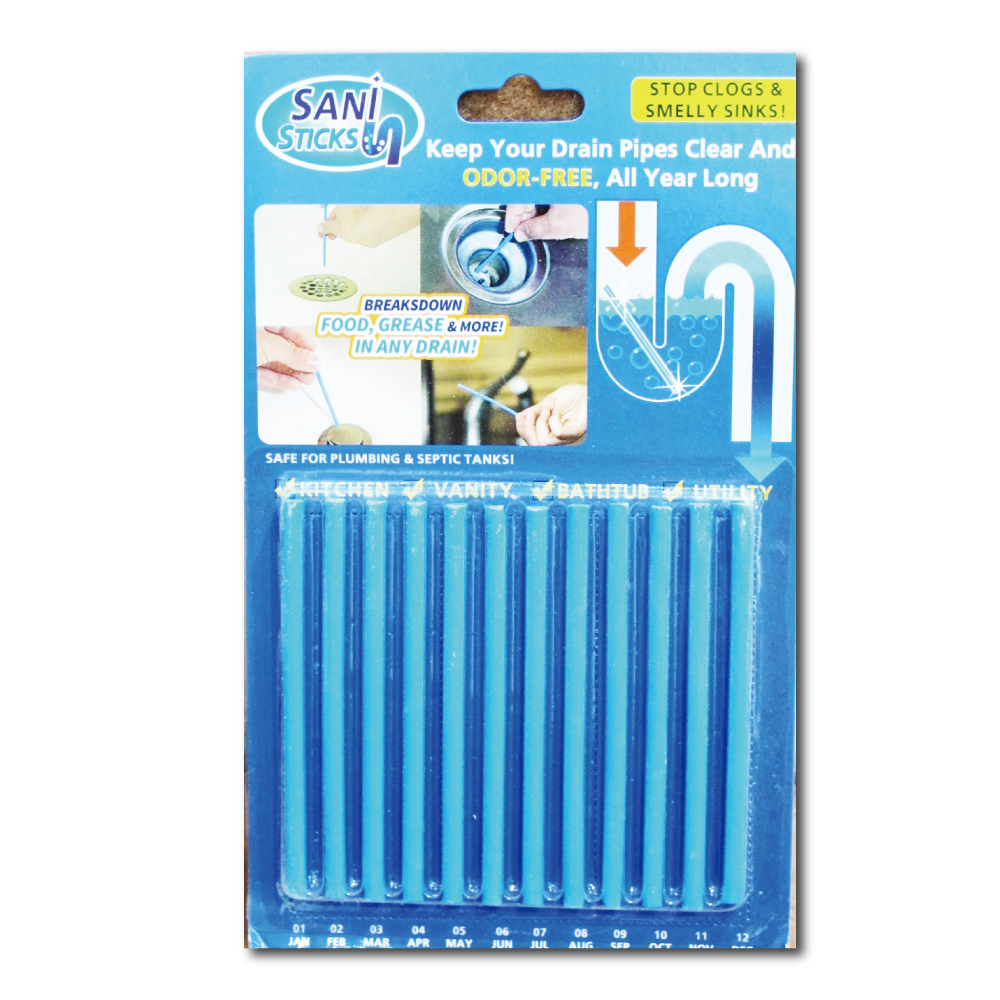Sani Sticks Pipes Cleaner Blue, , large