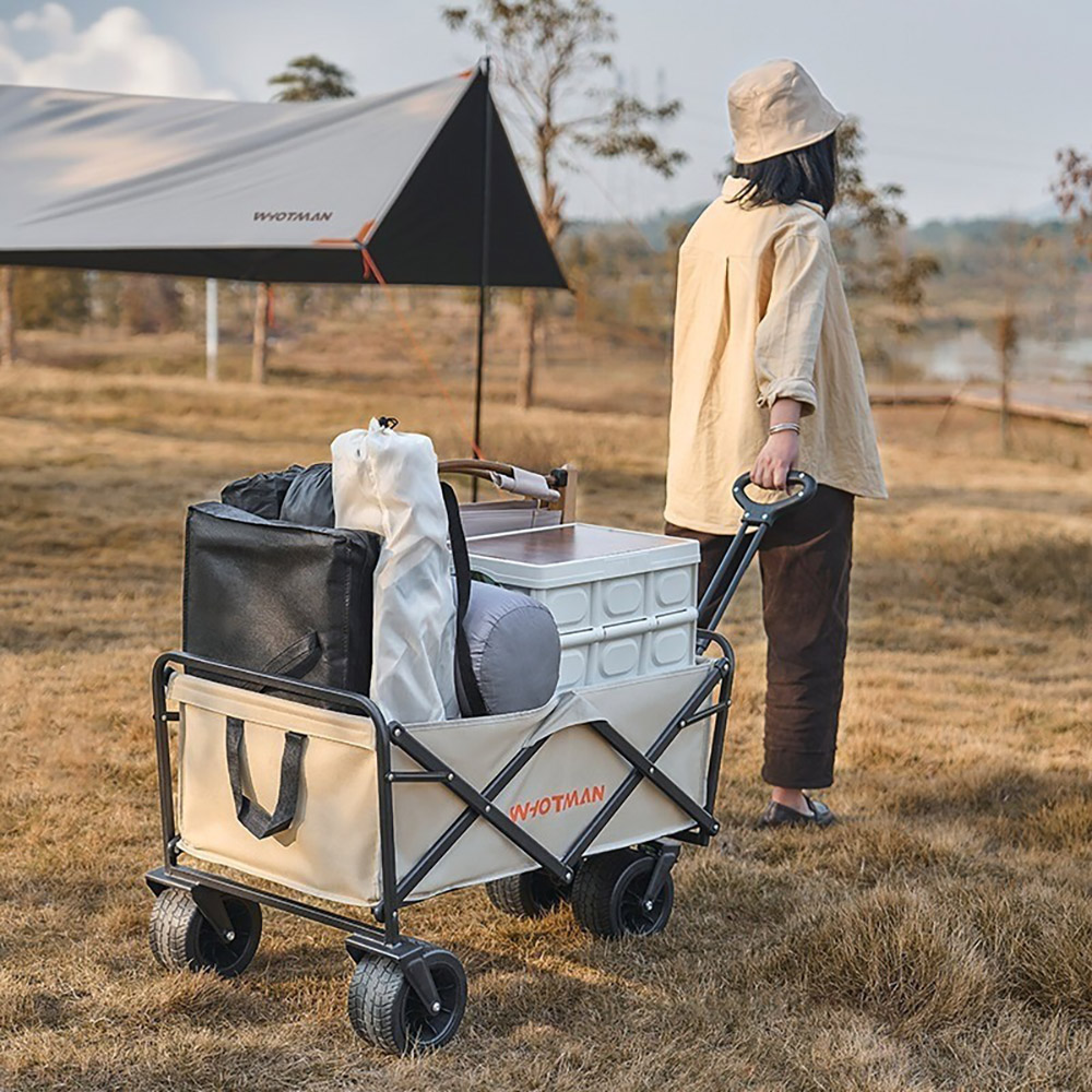 Whotman - 3-Second Folding Large Capacity Disc Brake Tank Camper Van - Off-White, , large