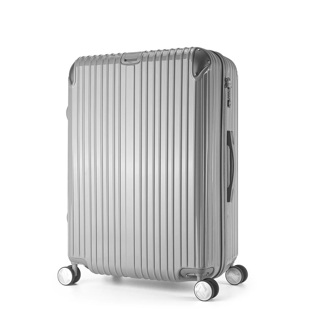 【ALLEZ】"Too Late to MeetII" 28-inch Luggage with Metal Corner Elephant Grey, , large