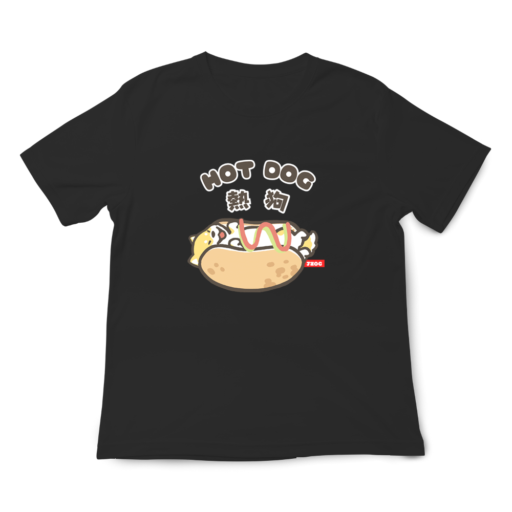JZ TEE 柴犬-熱狗 印花短袖T恤, , large