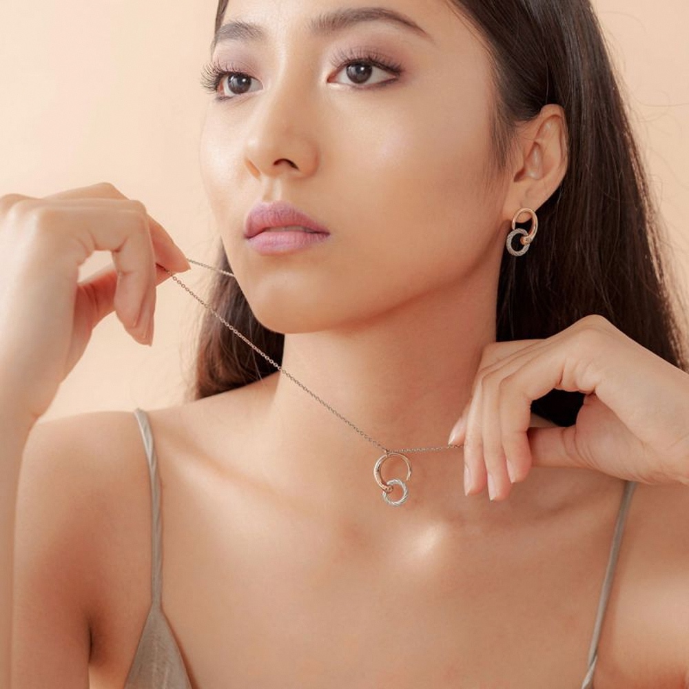 CHARRIOL 夏利豪 INFINITY ZEN 鋼索耳環 送禮推薦 03-102-1232-0, , large