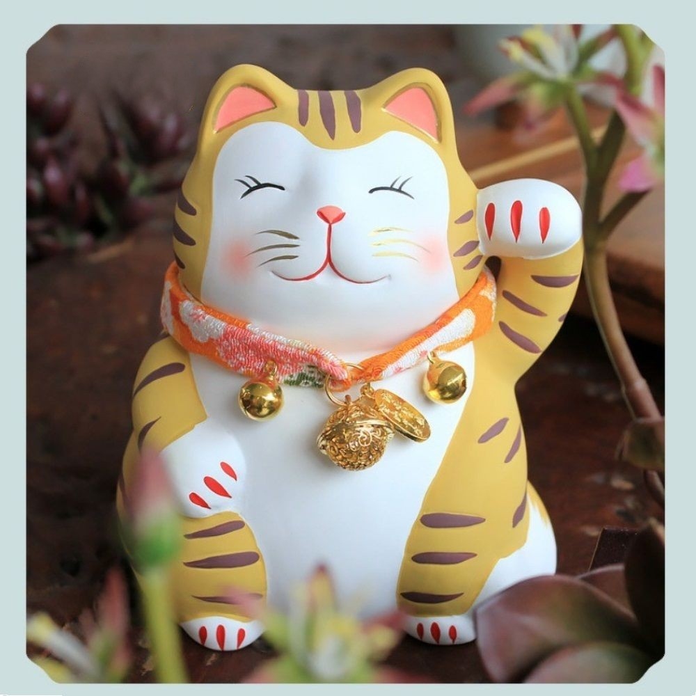 【A&R】招財好運陶瓷貓 袖珍款 - 虎紋貓, , large