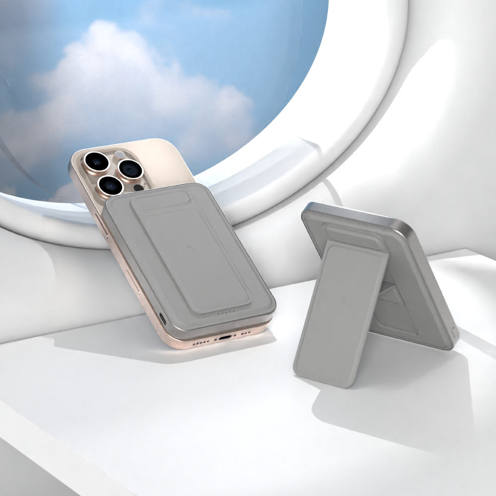 Allite LITE Ultra-Slim 5000mAh Qi2 Magnetic Stand Power Bank (Watt-hour Rated, Airline Approved), , large