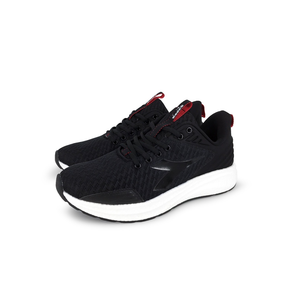 DIADORA迪亞多那 專業避震慢跑男鞋 男運動鞋 慢跑鞋 吸濕 排汗 透氣 散熱 保護後跟 輕量 止滑 黑紅 藍黑, , large