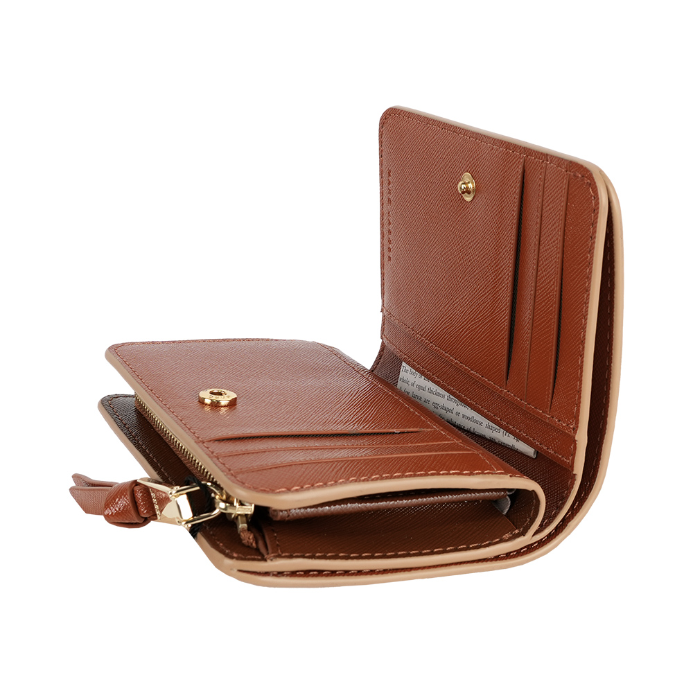 MARC  JACOBS The Snapshot 防刮皮革暗釦二折撞色短夾(亮黃色), , large