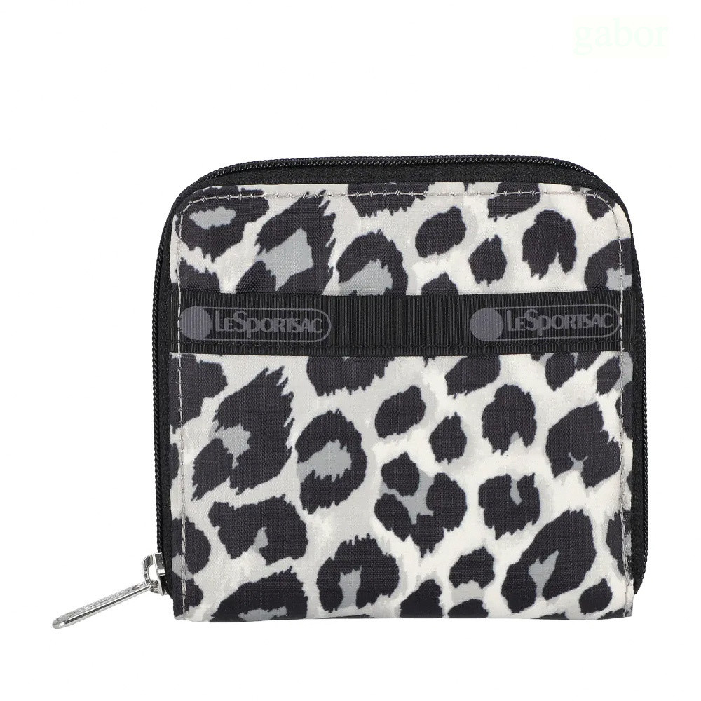 Lesportsac Compact Zip Wallet 極簡輕薄錢包 送禮-柔影豹紋, , large