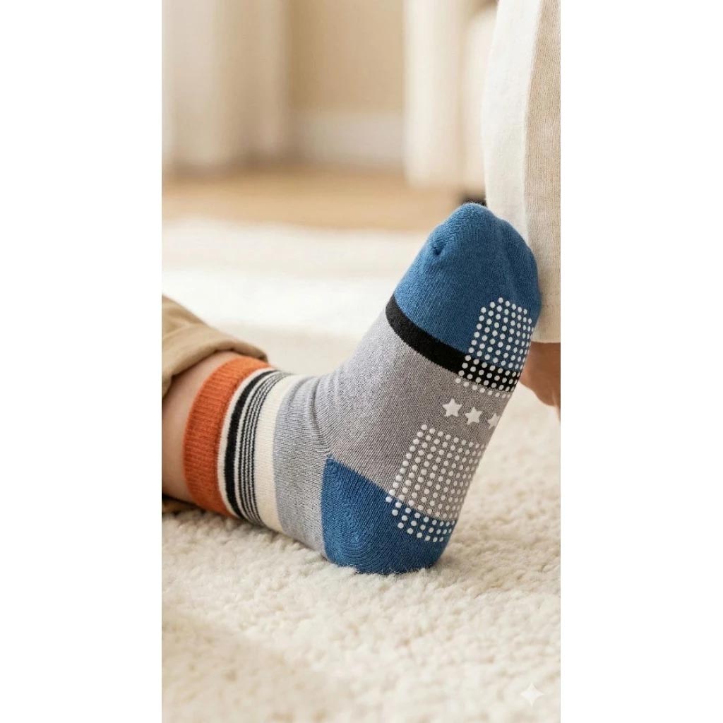 Kaimei Cotton Industry | 10 pairs of random excellent pure cotton non-slip children's socks, travel car style children's socks, cartoon children's socks, cute socks, boys and girls socks 17-21cm, , large