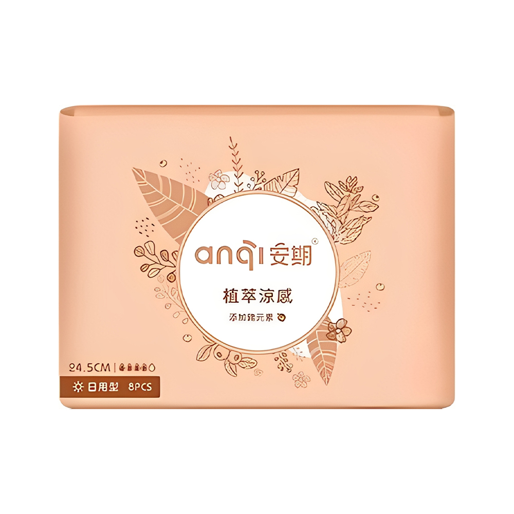 [安期 Anqi]植萃瞬吸Cool涼衛生棉日用型(8片/包), , large