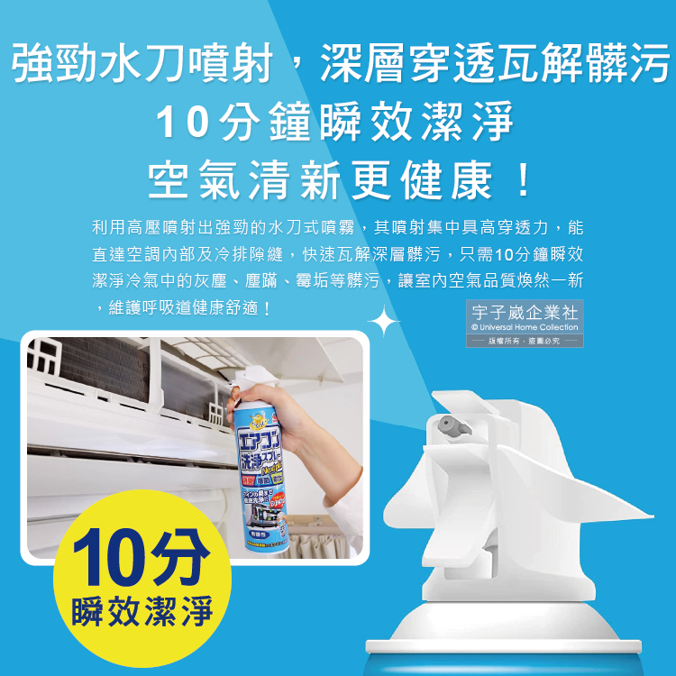 RakuHapi Air Conditioner Cleaning Spray 420mlx2 Blue, , large