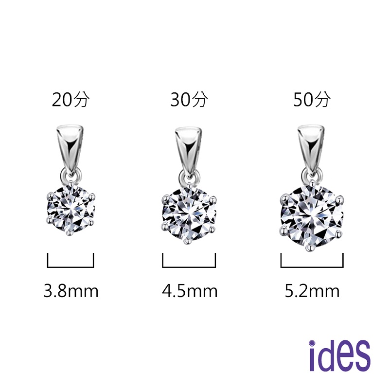 [ides愛蒂思] 情人禮限定30分F/VS1八心八箭極優3EX車工鑽石項鍊/六爪, , large