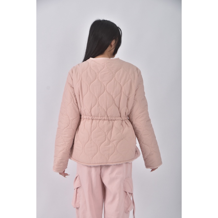 (L) clawsome韓牌質感收腰粉色外套二手衣, , large