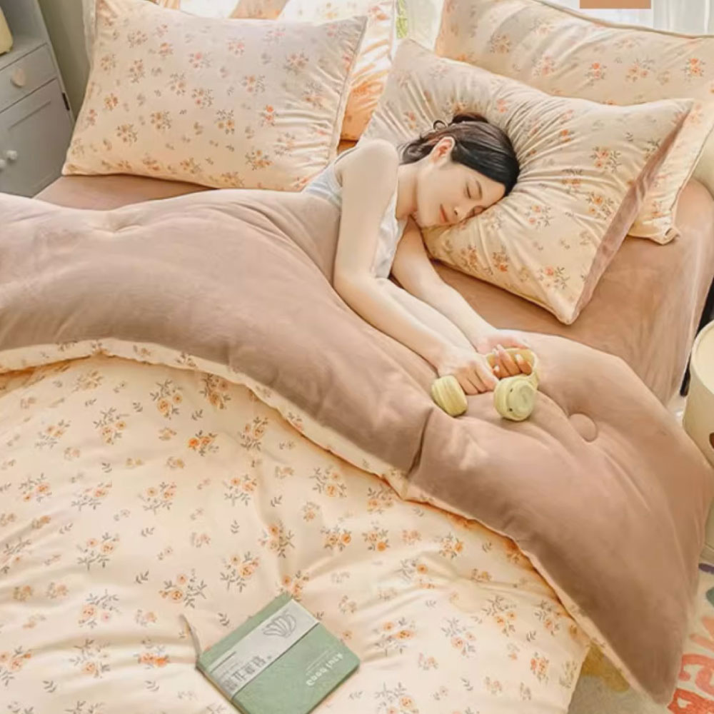 [ Pure Sleep ] Milky Cloud Dual-Fabric Blanket-Double Size, , large