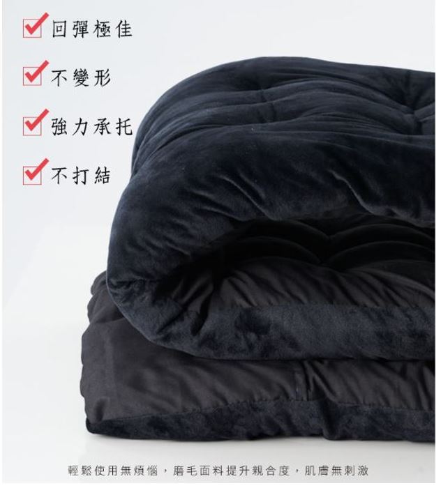 水晶絨珍珠棉墊(不含躺椅)<免運費>(加厚/柔軟/透氣/折疊躺/坐墊)-躺椅專用黑色, , large