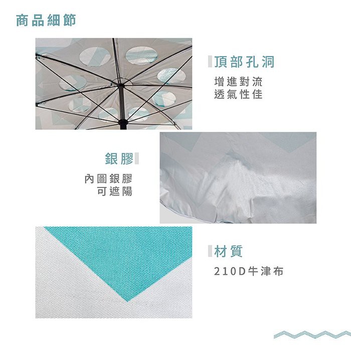 【Treewalker 萊茂】可轉向釣魚野餐兩用遮陽傘 (顏色隨機), , large